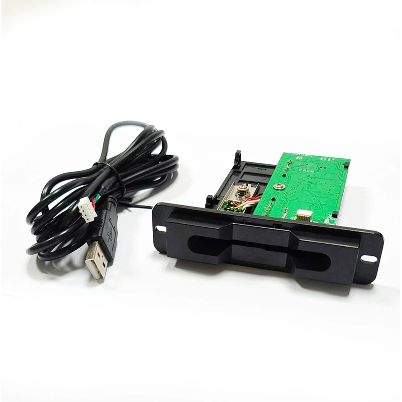 Lector de tarjetas magnéticas de media inserción con bisel negro